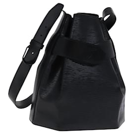 Louis Vuitton-LOUIS VUITTON Epi Sac Depaule PM Bolsa de Ombro Preta M80157 LV Auth sw177-Preto