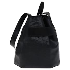 Louis Vuitton-LOUIS VUITTON Epi Sac Depaule PM Bolsa de Ombro Preta M80157 LV Auth sw177-Preto