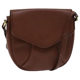 Autre Marque Bolsa de ombro de couro marrom Burberrys Auth ti2945 Marrom