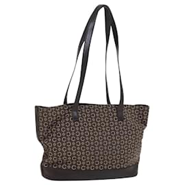 Céline-CELINE C Macadam Canvas Tote Bag Brown Auth bs23890-Brown