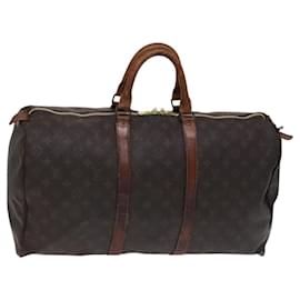 Louis Vuitton-LOUIS VUITTON Monogram Keepall 50 Bolsa Boston M41426 LV Auth EC698-Monograma