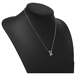 Autre Marque-TIFFANY&Co. Loving Heart Necklace Ag925 Silver Auth MY242-Silvery