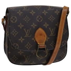 Louis Vuitton-LOUIS VUITTON Monogram Saint Cloud MM Bolsa de Ombro M51243 LV Auth MY232-Monograma