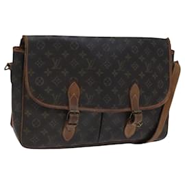 Louis Vuitton-LOUIS VUITTON Monogram Gibeciere GM Bolsa de Ombro M42246 LV Auth hk2307-Monograma