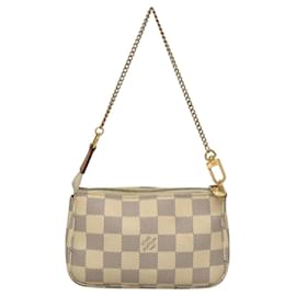 Louis Vuitton-LOUIS VUITTON Damier Azur Mini Pochette Accessoires Pouch N63005 Auth sw224-Other