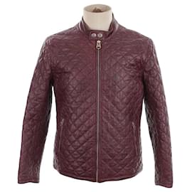 Autre Marque-Leather jacket-Dark red