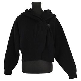 Alaïa Cardigan aus Wolle Schwarz Schwarz