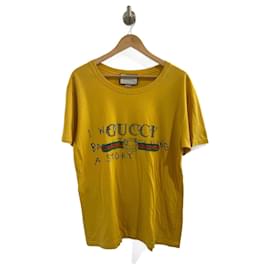 Gucci-GUCCI Tops T.International M Cotton-Yellow