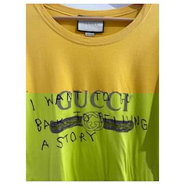 Gucci-GUCCI Tops T.International M Cotton-Yellow