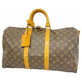 Louis Vuitton-Louis Vuitton Monogram Keepall Bandouliere 45-Marrom
