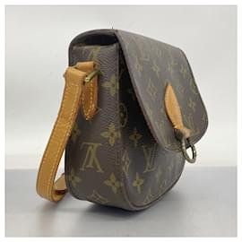 Louis Vuitton-Bolsa de Ombro Mini Saint-Clair Monograma Louis Vuitton-Marrom