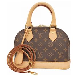 Louis Vuitton-Bolsa de mão Alma BB Monograma Louis Vuitton-Marrom