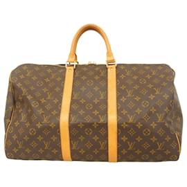 Louis Vuitton-Bolsa Boston Keepall 50 Monograma Louis Vuitton-Marrom