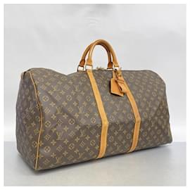 Louis Vuitton-Bolsa Boston Keepall 60 Monograma Louis Vuitton-Marrom