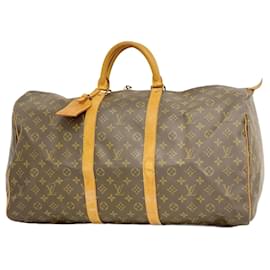 Louis Vuitton-Bolsa Boston Keepall 55 Monograma Louis Vuitton-Marrom