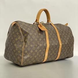 Louis Vuitton-Bolsa Boston Keepall 55 Monograma Louis Vuitton-Marrom