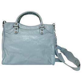 Balenciaga City handbag turquoise leather Light blue Turquoise