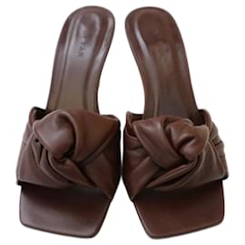 By Far-Mules Sandales Lana Sombre Marron-Marron