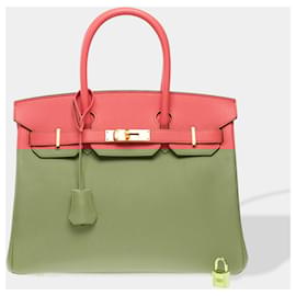 Hermès-HERMES Birkin 30 Bag in Pink Leather - 102592-Pink