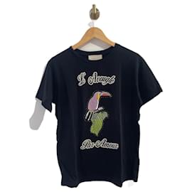 Gucci-GUCCI Tops T.International L Cotton-Black