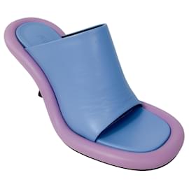 JW Anderson-JW Anderson Blue / Lilac / Black Leather Bumper Mule Sandals-Blue