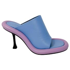 JW Anderson-JW Anderson Blue / Lilac / Black Leather Bumper Mule Sandals-Blue