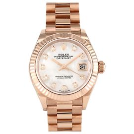 Rolex Lady DateJust 28mm Argento