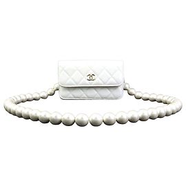 Chanel Wallet On Chain White
