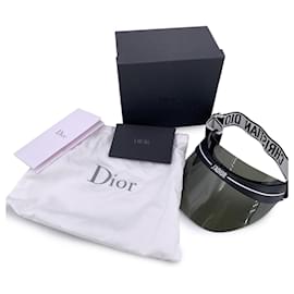 Dior-Christian Black and White Club1 0H3 Adjustable Visor Hat-Black