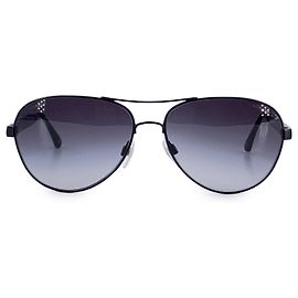 Chanel Black Metal Aviator Sunglasses Miroir Collection Mod. 4179 Black