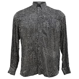 Saint Laurent-Saint Laurent Pointillism Shirt in Black Silk-Other