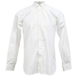 Camisa Slim-Fit Saint Laurent en algodón blanco Blanco Crudo