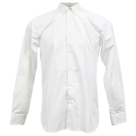Saint Laurent-Saint Laurent Slim-Fit Shirt in White Cotton-White,Cream