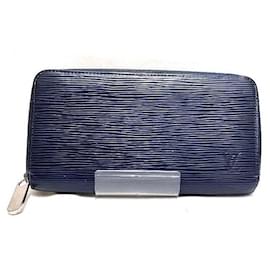 Louis Vuitton-Carteira Zippy em couro Epi Louis Vuitton M61873-Azul