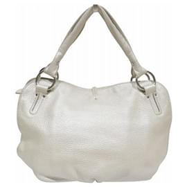 Céline-Celine Bitter Sweet Leather Handbag 160663-White