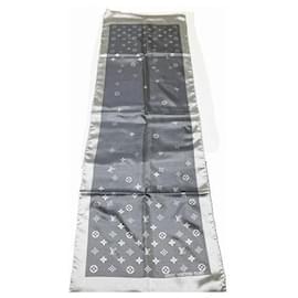Louis Vuitton-Louis Vuitton Monogram Silk Scarf M71050-Grey