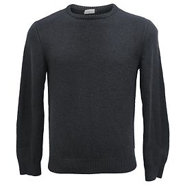 Schwarzer Wollpullover mit Rundhalsausschnitt von Saint Laurent Schwarz