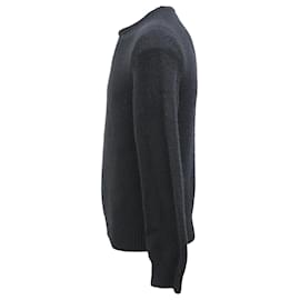 Saint Laurent- Saint Laurent Knitted Crewneck Sweater in Black Wool-Black
