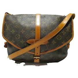 Louis Vuitton-Bolsa de Ombro Saumur 30 Monograma Louis Vuitton-Cinza