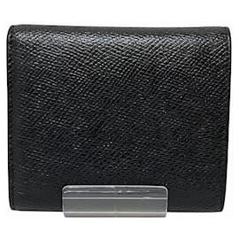 Céline-Celine Small Trifold Leather Wallet-Black