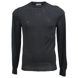 Maglione in lana nera ricamato Dior Nero