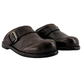 Acne-Buckle Mules - Acne Studios - Leather - Brown-Brown