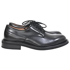 Bottega Veneta Le Scarpe Derby a Pannelli Livello in Pelle Nera Nero