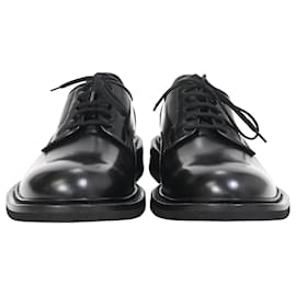 Bottega Veneta- Bottega Veneta The Level Panelled Derby Shoes in Black Leather-Black