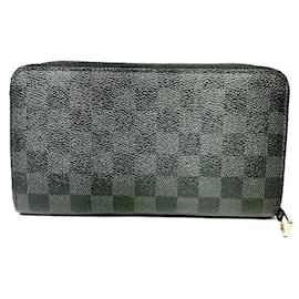 Louis Vuitton-Louis Vuitton Damier Graphite Zippy Organizer Wallet N63077-Black