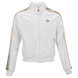 Autre Marque- Casablanca Laurel Zipped Track Jacket in White Polyester-White,Cream