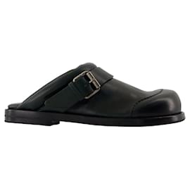 Acne-Buckle Mules - Acne Studios - Leather - Green-Green