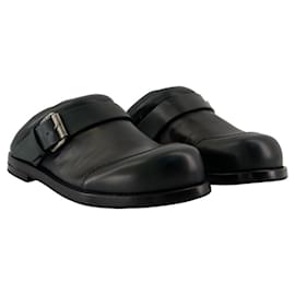 Acne-Buckle Mules - Acne Studios - Leather - Green-Green