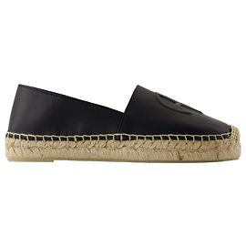 Paloma Espadrilles Flat Shoes - ANINE BING - Leather - Black Black