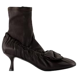 Bow boots - Acne Studios - Leather - Brown Brown